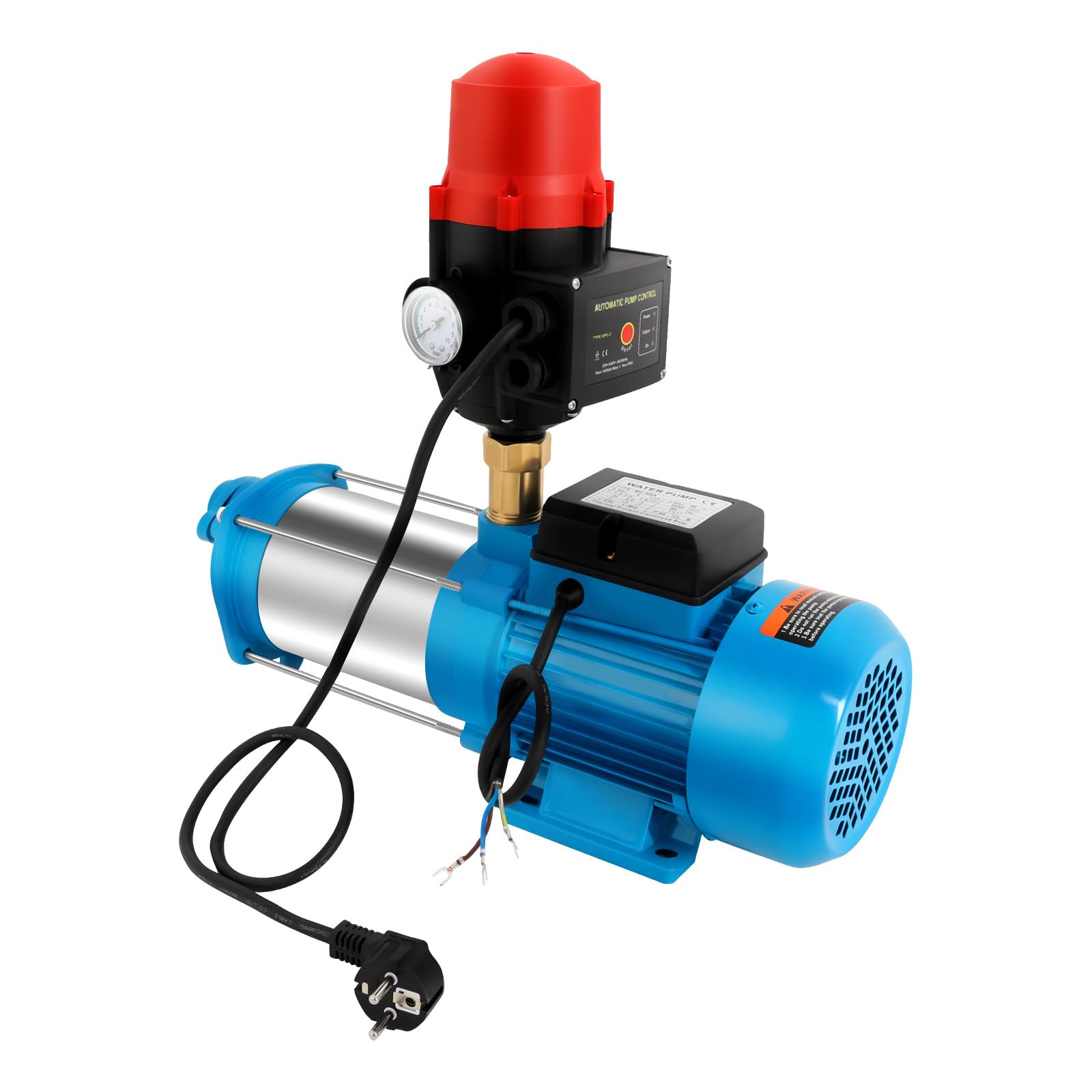 Pompe centrifuge multi-étages 4000 l/h 1300 W avec arrêt automatique pour jardin, irrigation étang, arrosage jardin