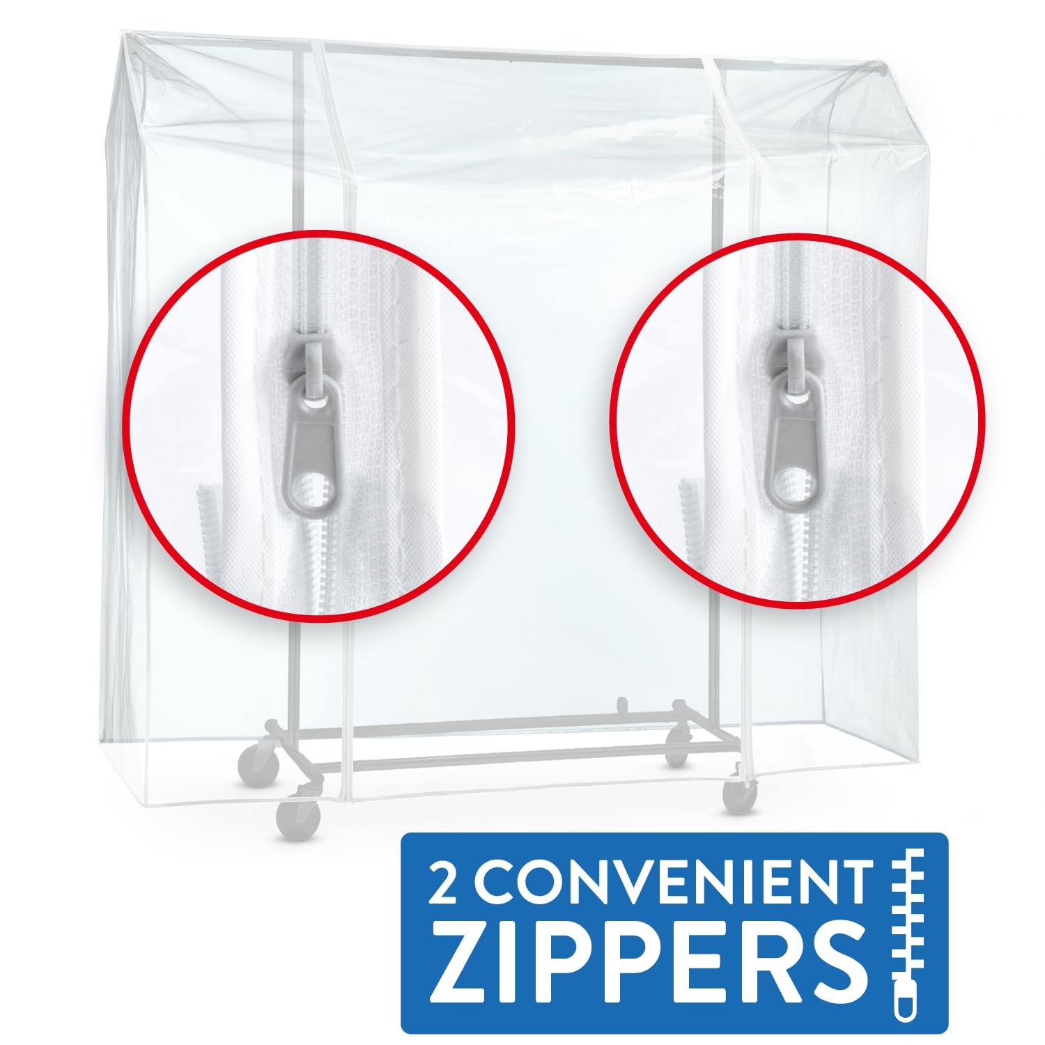 Housse à Vêtements Transparente, étanche à La Poussière, Housse De Protection Pour Rangement De Vêtements, Sacs à Vêtements à Fermeture éclair Pour Porte-manteau Suspendu, 50 X 150 X 160 Cm, Tran