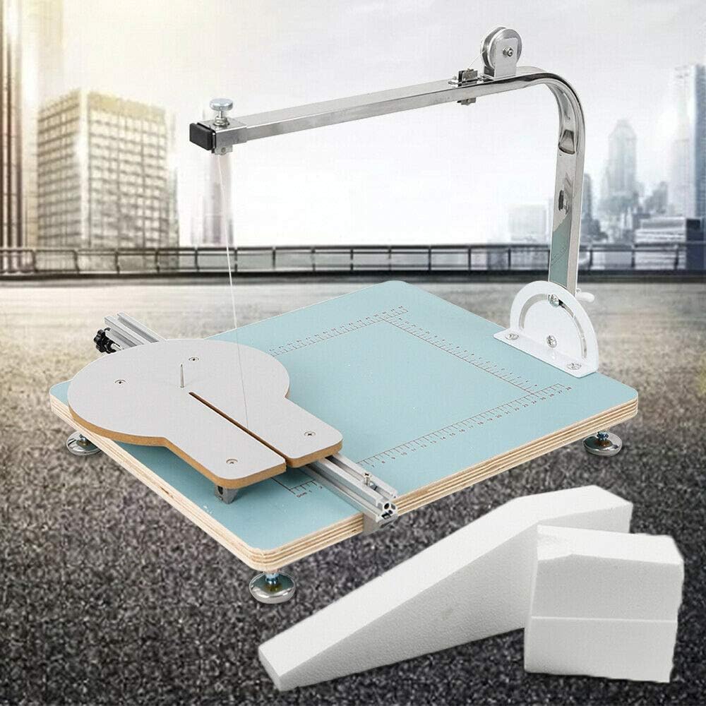 Foam Cutter Board Hot Wire Foam Cutting Machine with Adjustable Angle Tabletop Styrofoam Cutter Tool Working Table Craft Machine for Foam Sponge Carving Model