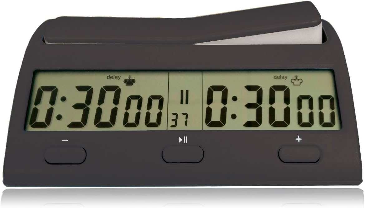 Wholesale Chess Triple Weighted Complete Tournament Chess Set with Scorebook & Chess Clock (Black)