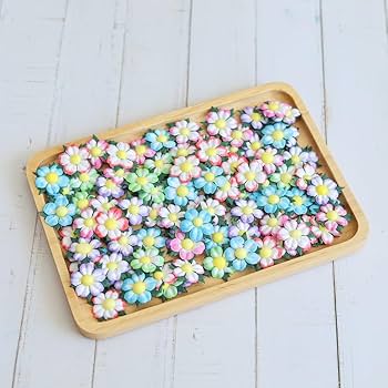 Amazon.com: Handmade100 Pcs Mulberry Paper Flowers 30x30mm Mini