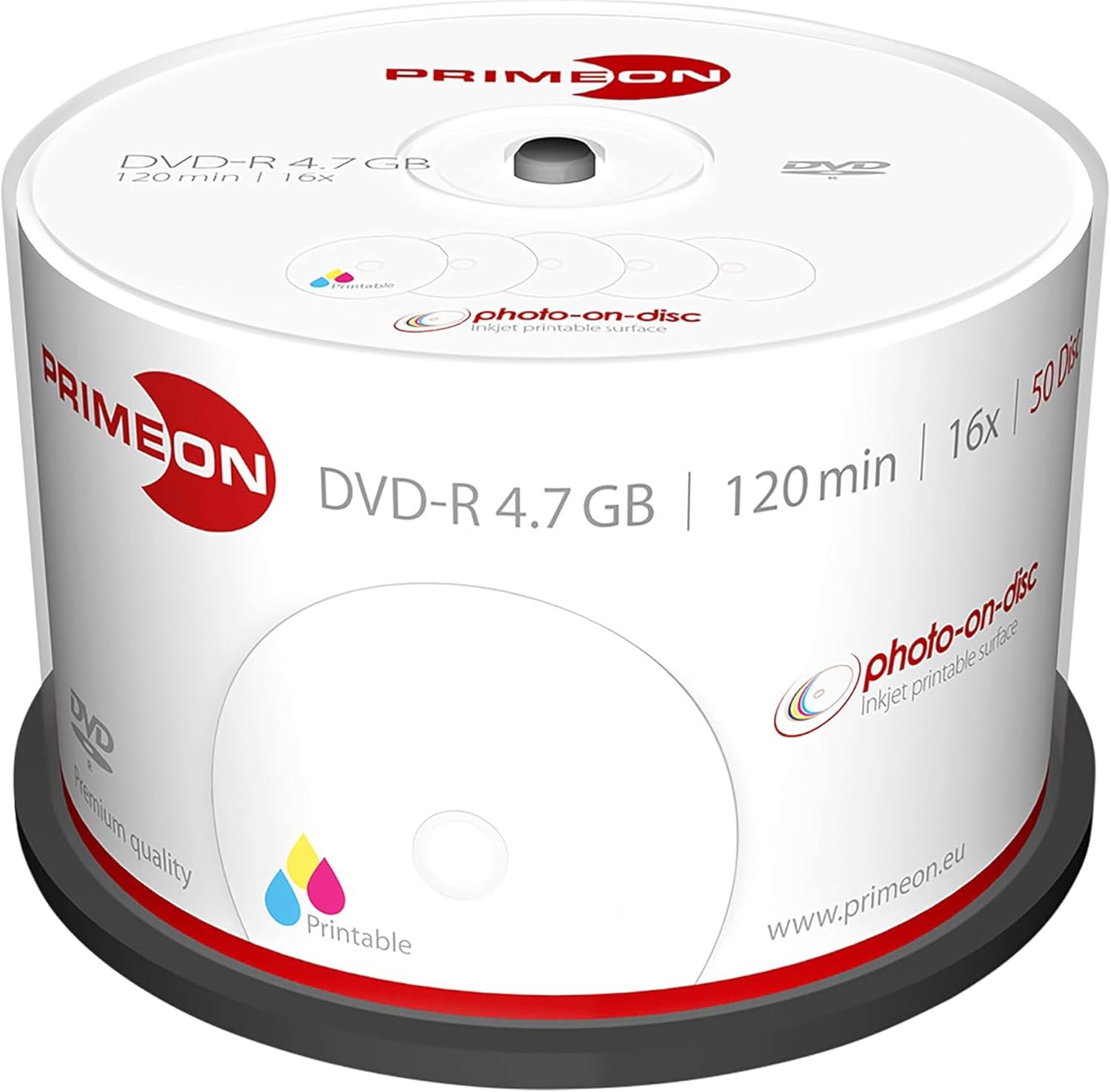 2761206 DVD-R Blank Discs 16x Speed, 4.7GB, 120 Min, Spindle of 50