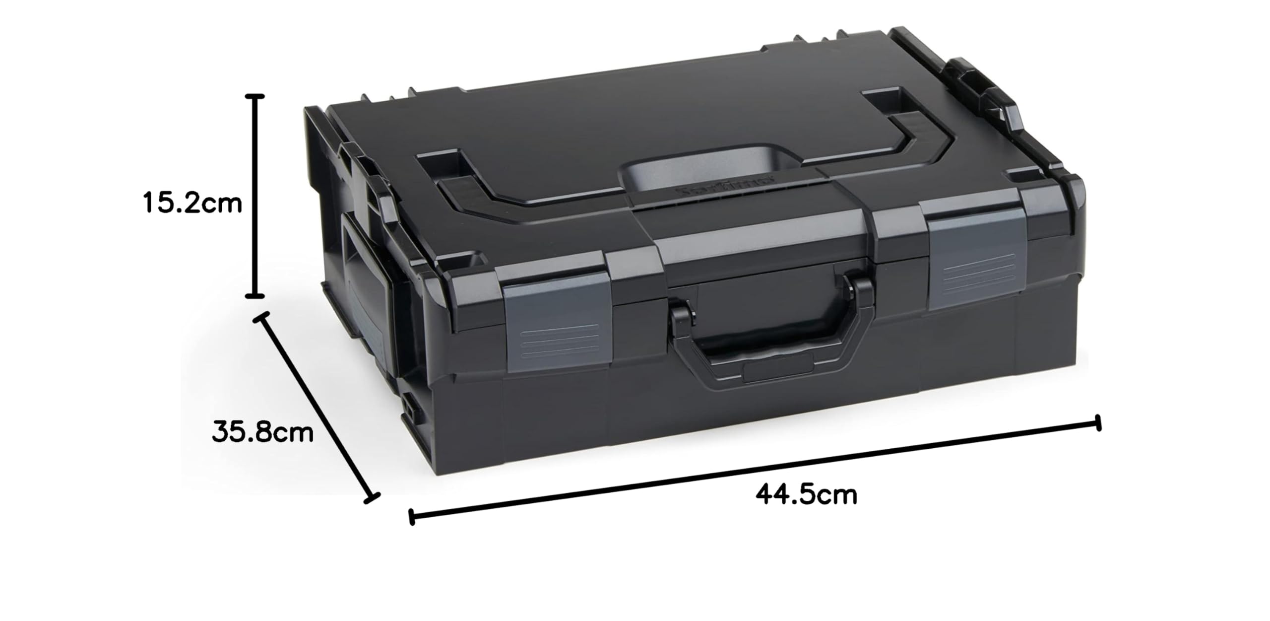 Scatola vuota | L BOX 136 (nero) con inserto per piccoli pezzi | organizer per attrezzi | Set ideale per attrezzi vuoto
