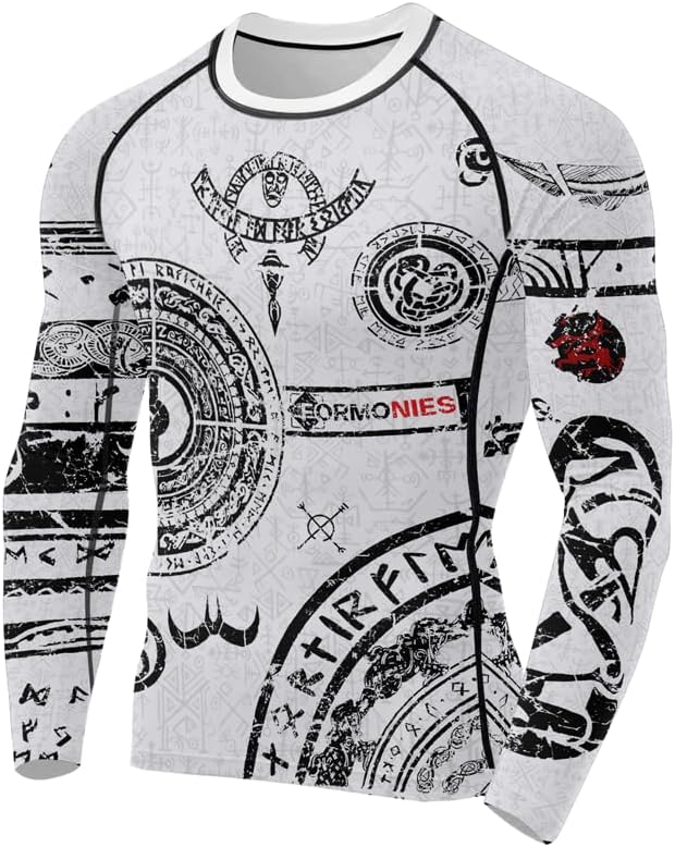 Miniatura 2 de Viking - Camiseta de compresión para hombre, manga larga, capa base para jiu jitsu