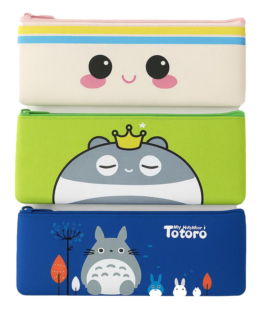 AccuPrints Pack of 3 Pencil Pouch | Pen Box for Kids | School Geometry Pouch | Square Stationary Pouch | Pencil Utility Bag | Zipper Pencil Organizer-image-39