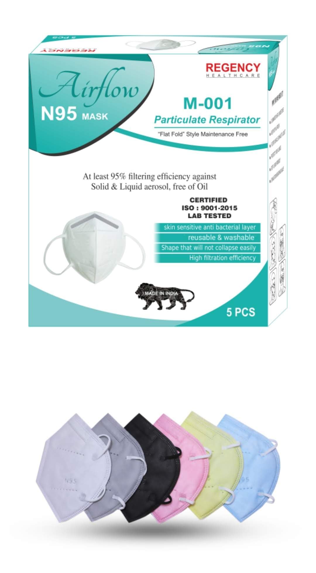 Airflow N95 - Soft, Comfortable, Reusable Face Mask (NIOSH, FDA