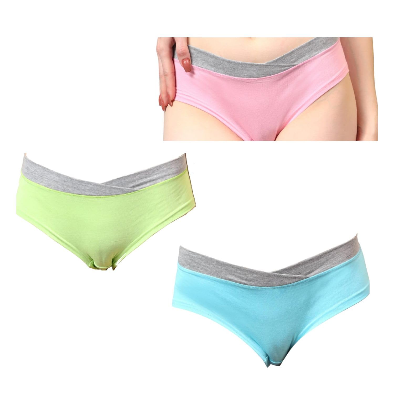 Colorscoops Assorted Grey Strips Panties| Low Waist Maternity Underwear for Womens| Cotton Breathable Lingerie-image-29
