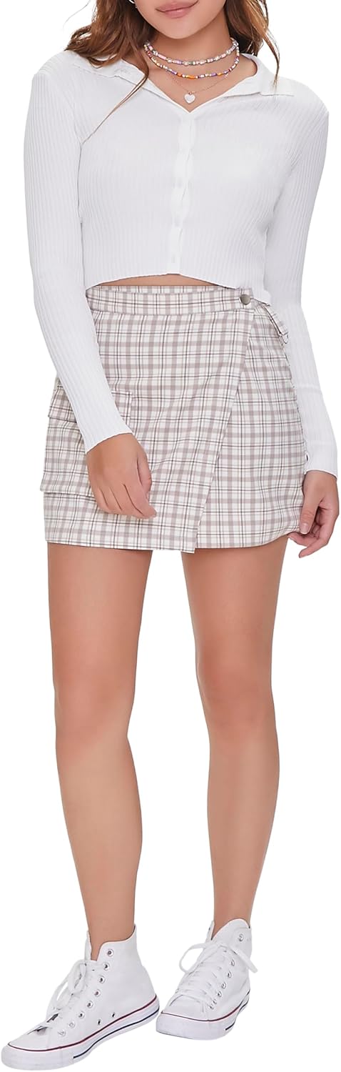 Forever 21 Womens Plaid Mini Skirt - Image 5