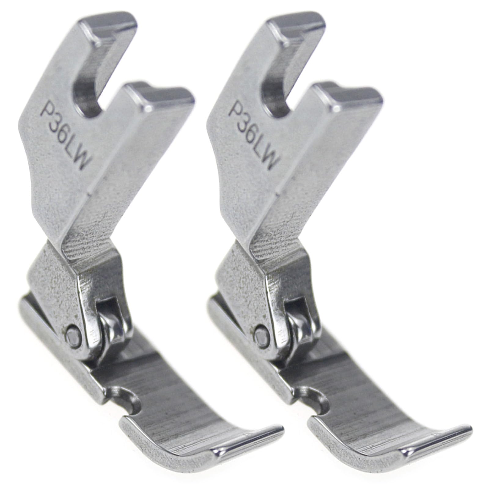 Nucelit 2Pcs Alloy Steel Flatbed Presser Foot Single Side Presser Foot Sewing Machine Accessories for Stitching Left or Right Alloy Steel