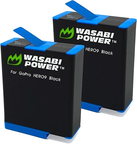 Wasabi Power HERO9 - Batería para GoPro Hero 9 (2 unidades), color negro