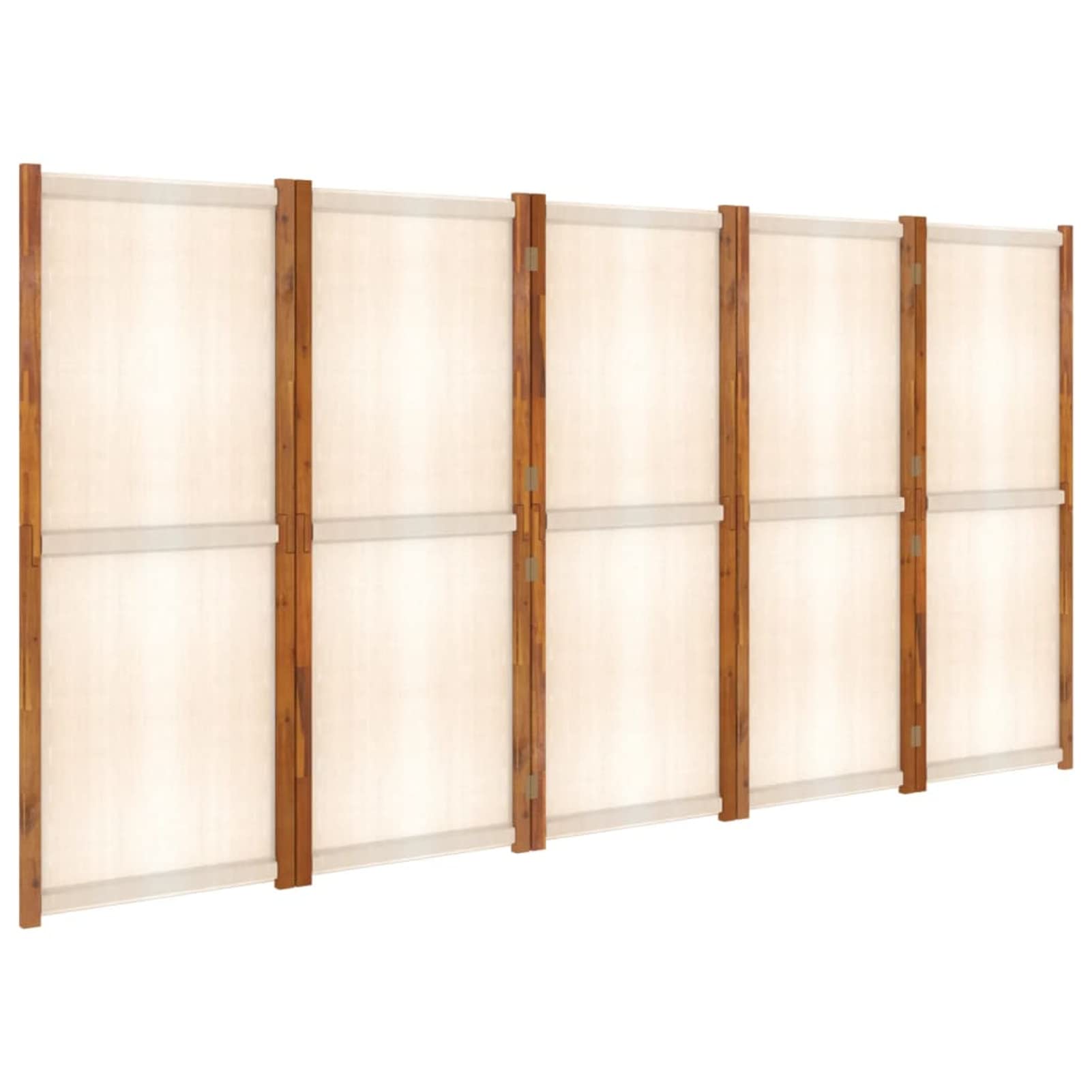 Divisorio a 5 Pannelli Bianco Crema 350x180 cm