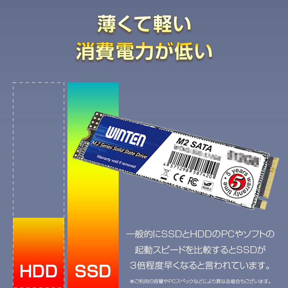 Amazon.co.jp: WINTEN WTM2-SSD-512GB Internal SSD 512GB M.2 2280 3D