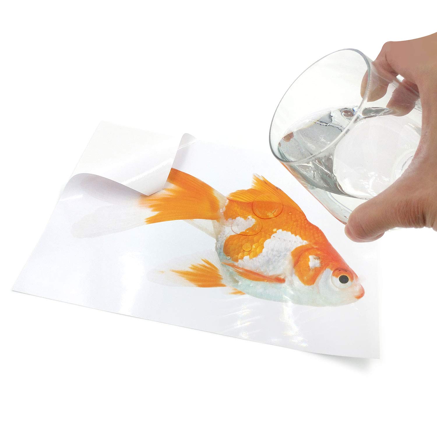 Papier vinyle blanc imperméable A4 pour impression laser, lot de 10 feuilles autocollantes brillantes