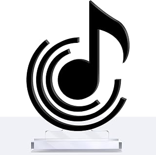 1 Pcs Acrylic Music Appreciation Trophy Award Eighth Note Musician Competition Prize Teacher Music Lover Studio Club Christmas Keepsake Gift