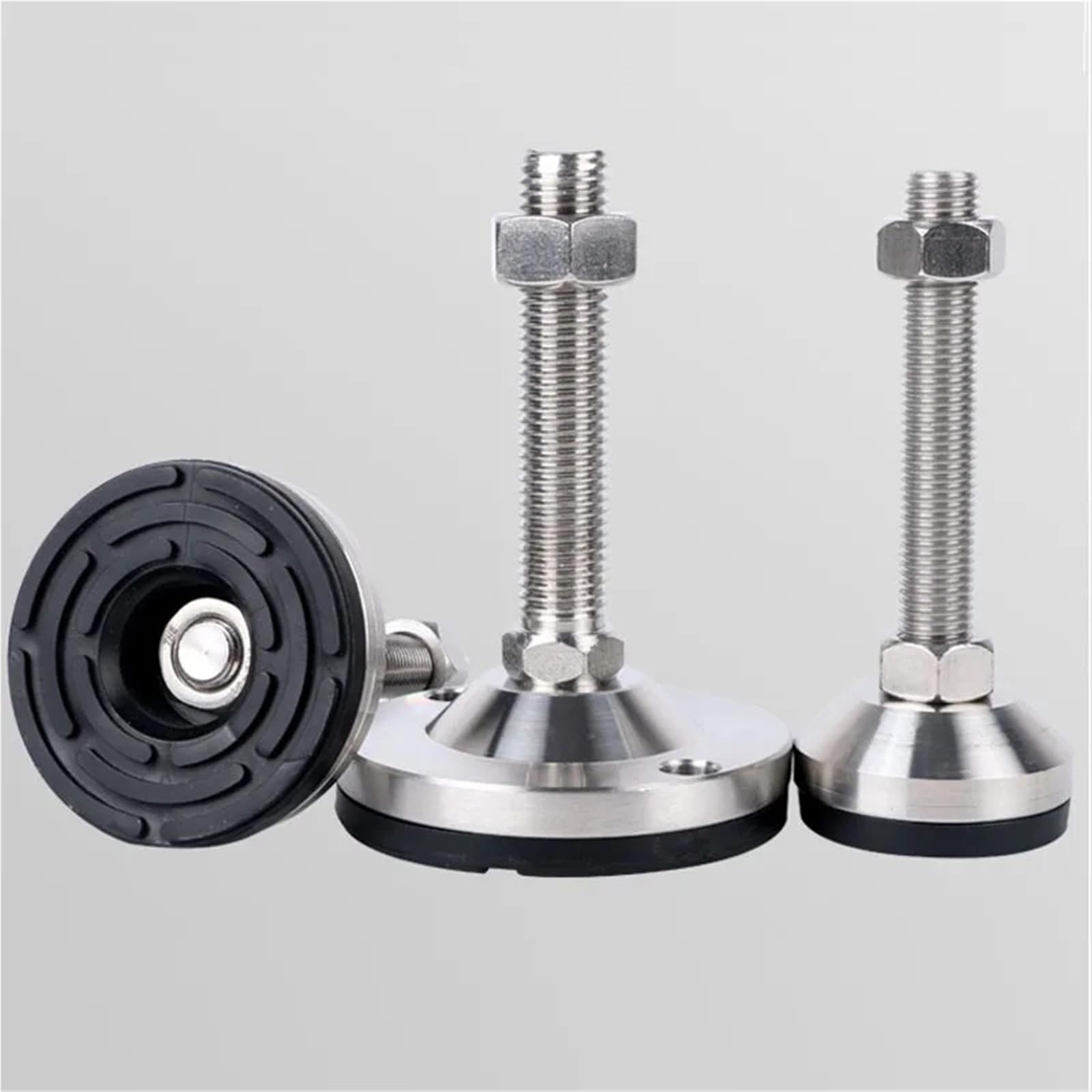 Rialzi Per Mobili Piede fisso regolabile for carichi pesanti, 4 pezzi, in acciaio inossidabile, antiscivolo, for mobili di macchinari industriali(50xM12x50mm)