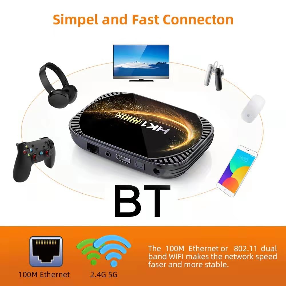 HK1RBOX X4S Android TV Box – Amlogic S905X4 Cortex-A55, 4 GB RAM 64 GB di archiviazione, Android 11.0, decodifica 8K, USB 3.0 e WiFi AC Dual-Band