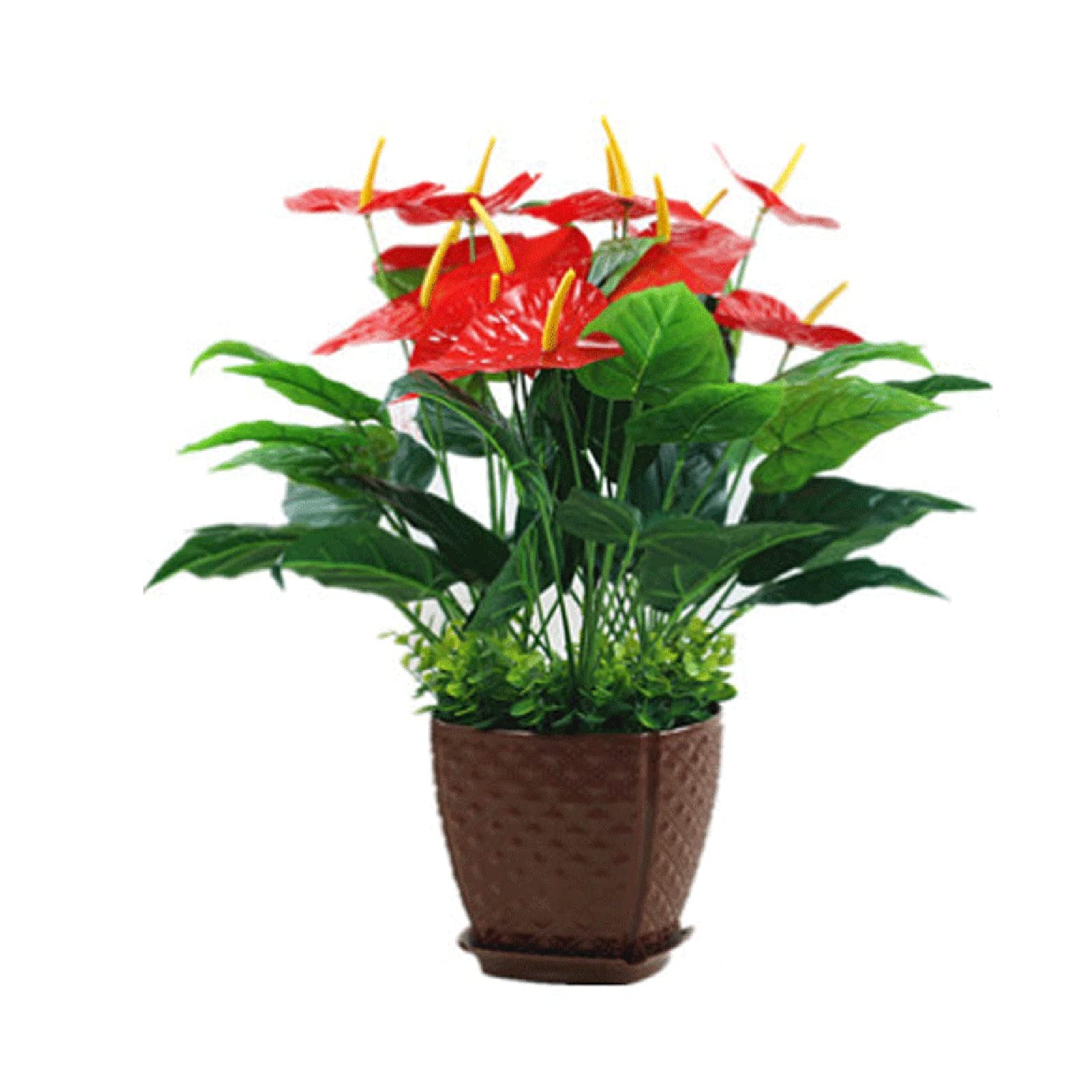 Anthurium artificiel en pot de 57 cm pour décoration de maison et bureau