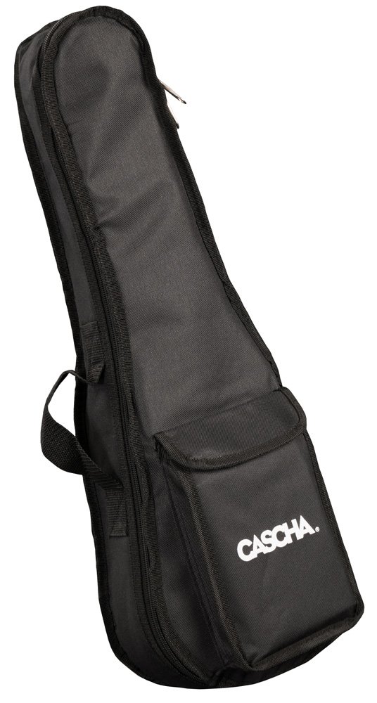 CASCHA HH 2036 ES Ukelele Concierto, Caoba, Bundle con Curso de Ukelele, Afinador, Bolsa Acolchada, 3 Púas y Cuerdas de Aquila