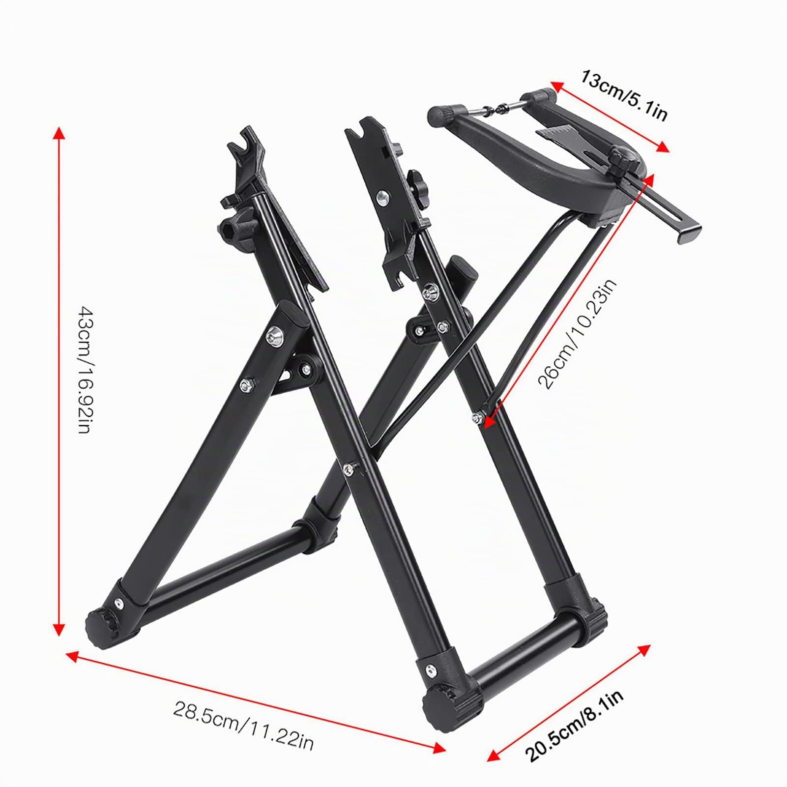 POENVFPO Cavalletto per Centratura Ruote Bici, Equilibratore Ruote e Supporto per Riparazione Centratura Cerchioni per Manutenzione Parti Accessorie Ciclismo Domestico