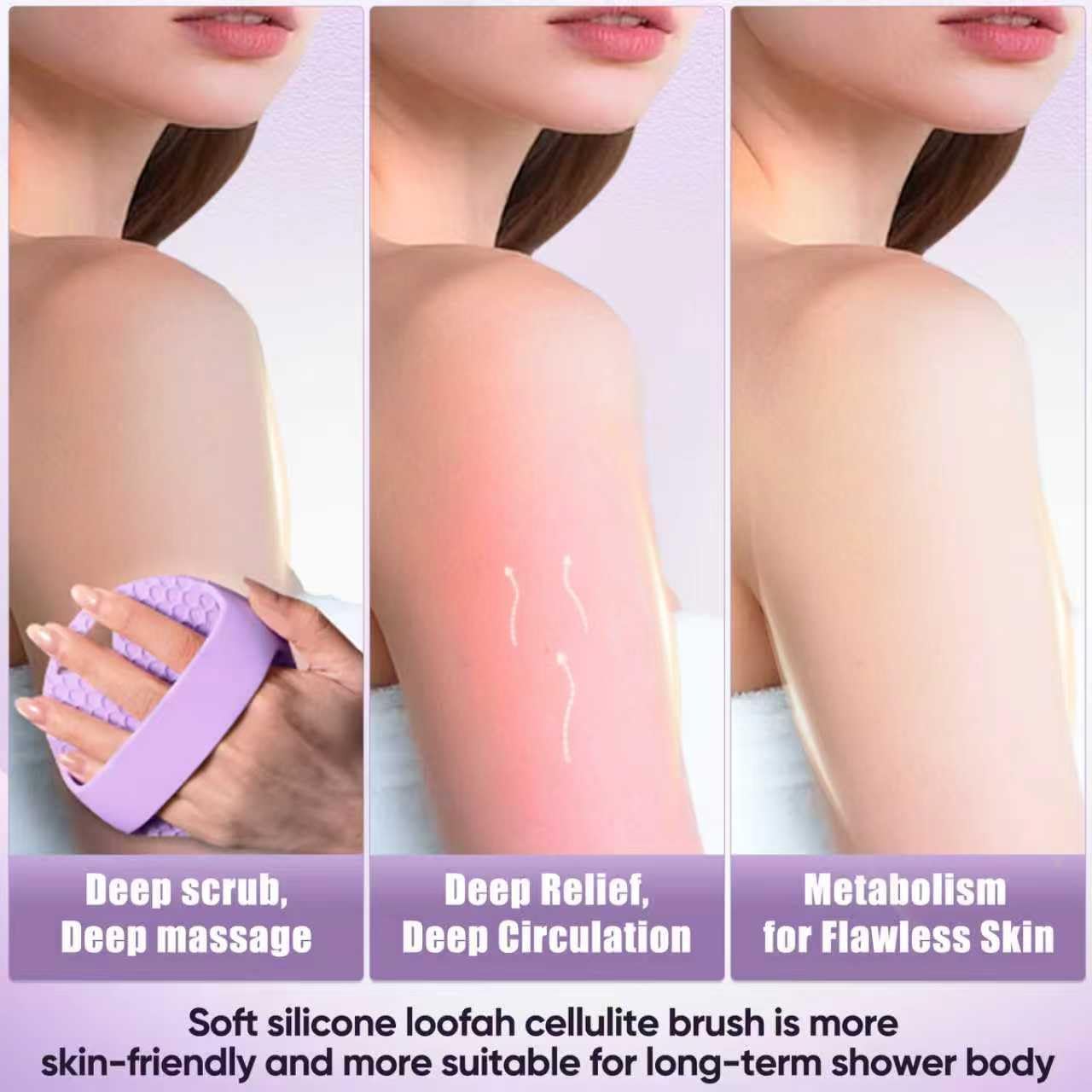Silicone Body Scrubber -Anti Zinc Infused Exfoliating Body Scrubber