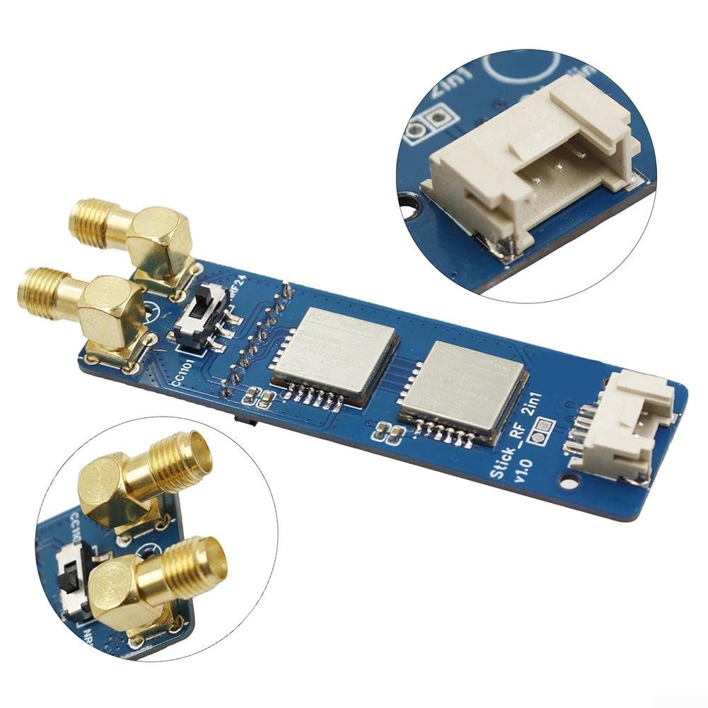 DAZZLEEX Para M5Stack StickC Plus 2 en 1 Módulo RF CC1101 NRF24 IoT Placa de Desarrollo con antenas y cable Grove para proyectos de comunicación inalámbrica (con cáscara)
