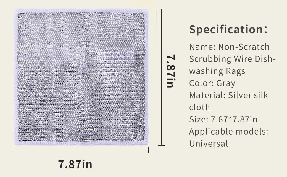 Miniatura 4 de 6 trapos multiusos de alambre para lavar platos en húmedo y seco, 2023, nuevo paño multifuncional de alambre antiarañazos, frota y limpia para