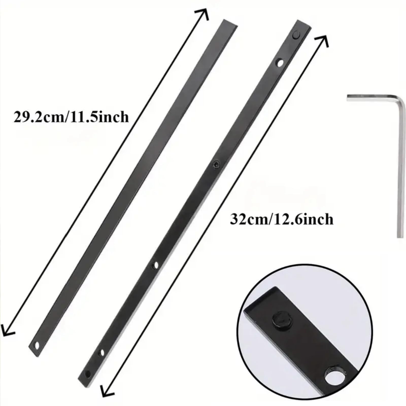 4pcs Guide Rail Connector,Curtain Rail Connector,Guide Rail Joining Bar Connector,Cir/Cluar Saw Guide Rail Connector Kit,Mak/ita Track Saw Guide Rail,FES/Tool Guide Rail Accessories,Dew/alt Rail - Image 2