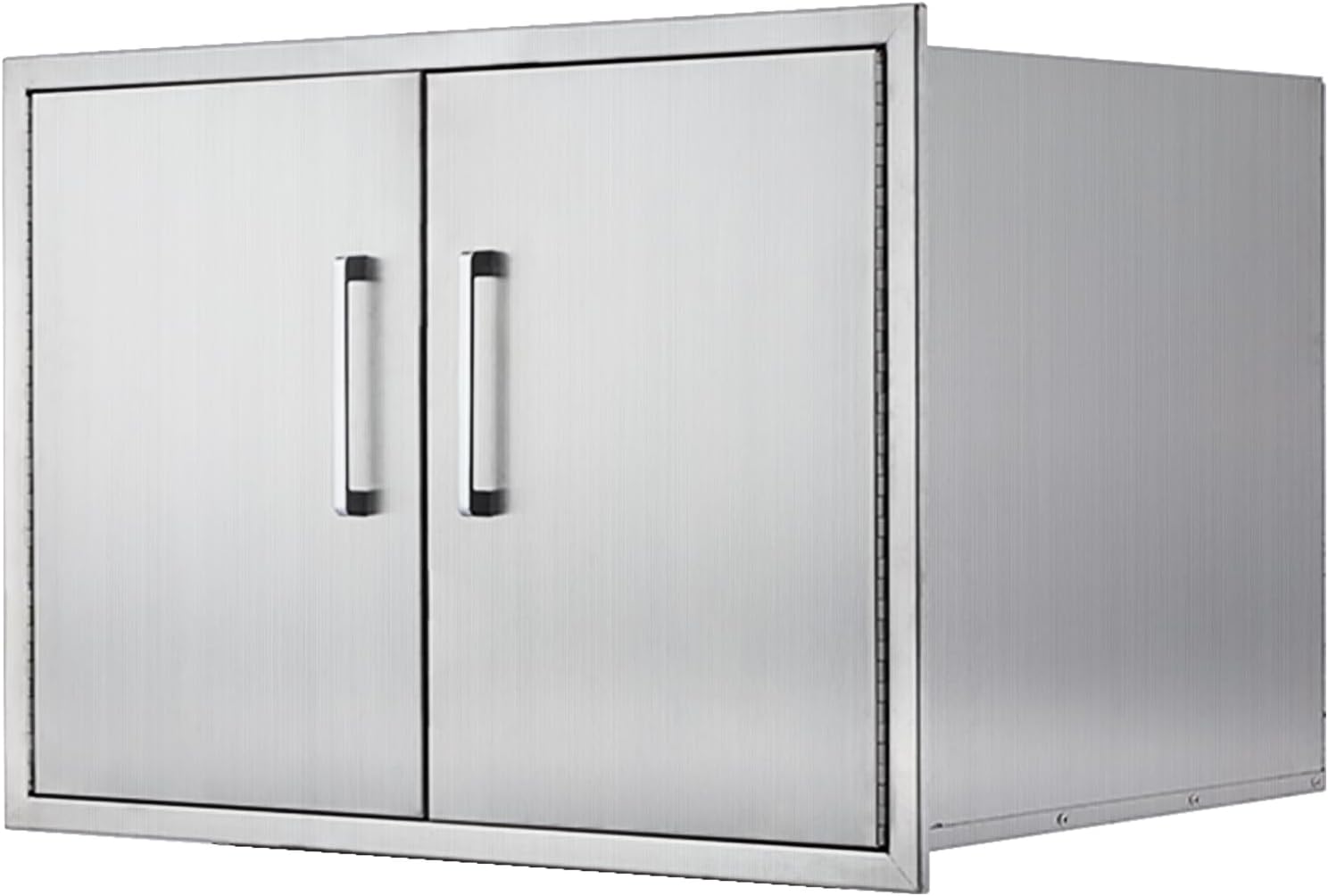 Double Door Dry Storage Pantry, 30" Stainless Steel Cabinet Storage for Outdoor Kitchen, BBQ Island, Patio Grill Station