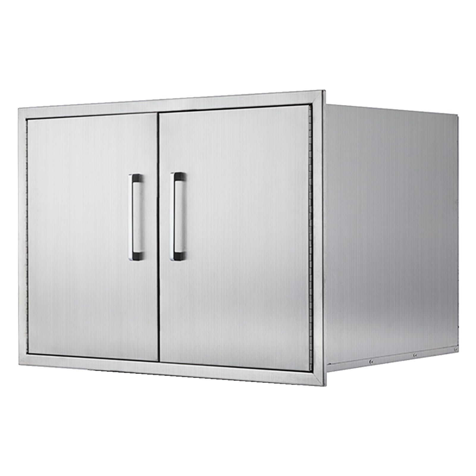 Double Door Dry Storage Pantry, 30" Stainless Steel Cabinet Storage for Outdoor Kitchen, BBQ Island, Patio Grill Station