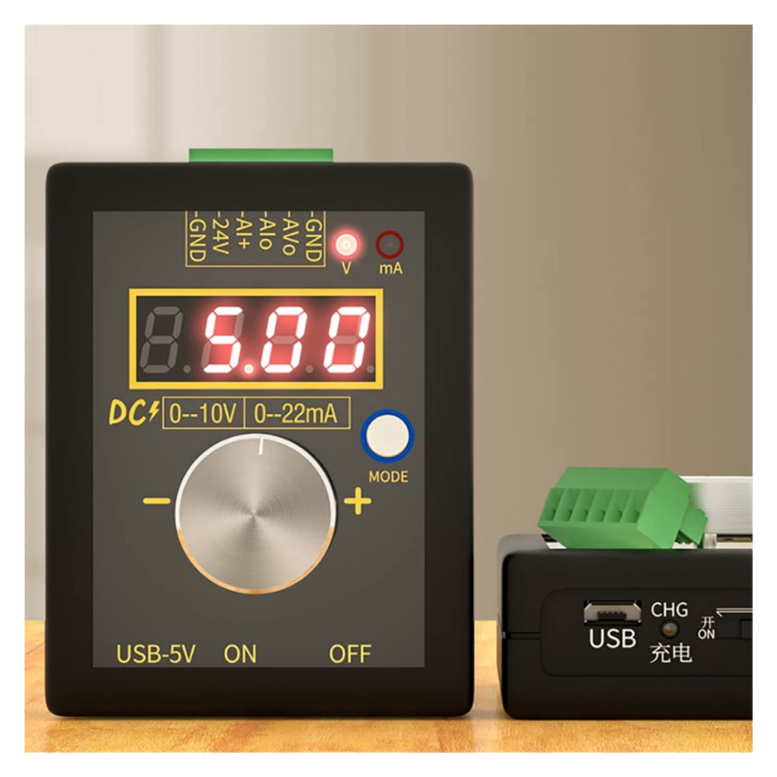 Multimetro Digitale Intelligente Ricaricabile Generatore di Segnale di Tensione Digitale Trasmettitore di Corrente Strumenti di Misura elettronici Professionali (con Batteria)