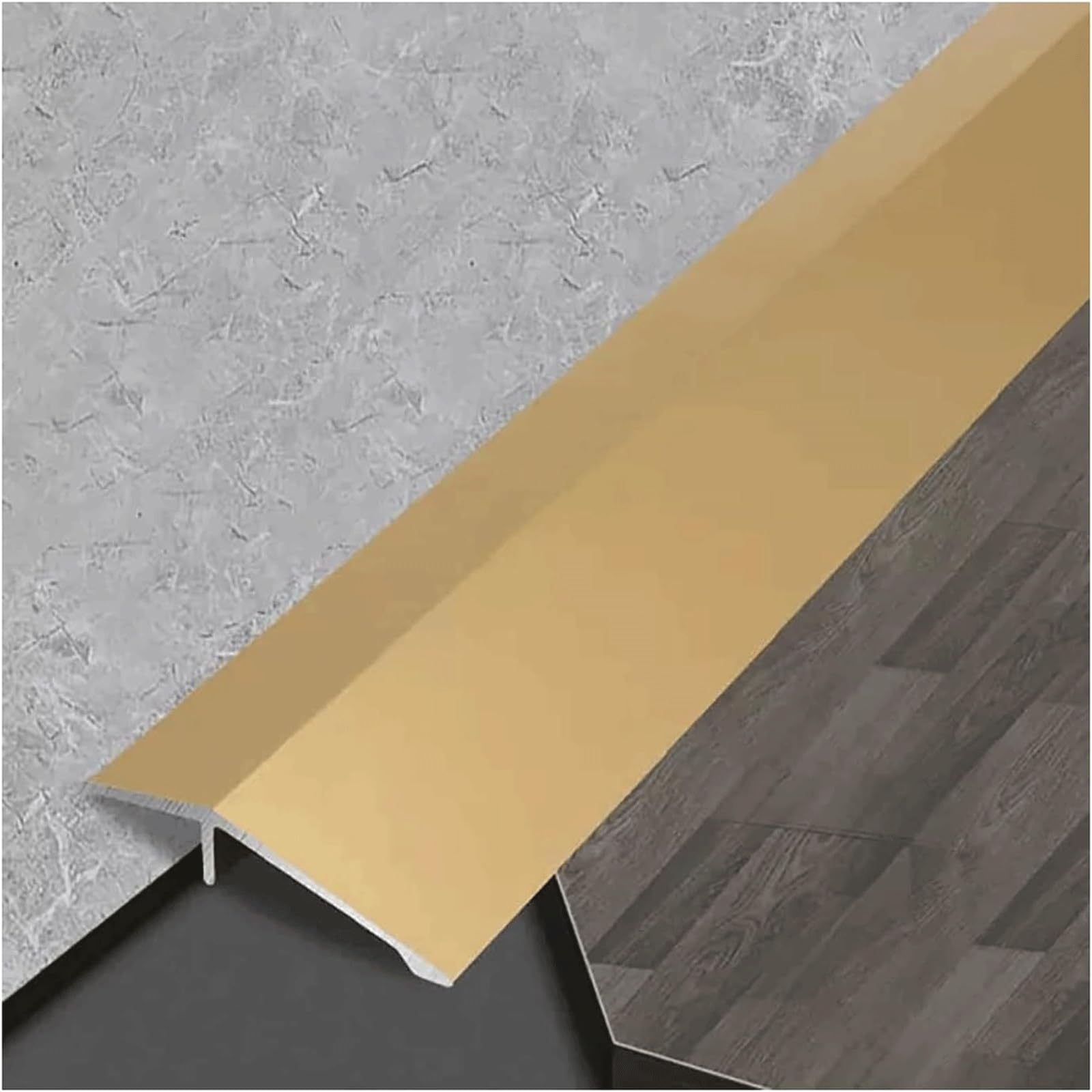 Listwa progowa aluminiowa Paski podłogowe Mental Płaska listwa rozdzielająca Przecinalna wodoodporna listwa progowa(Gold)