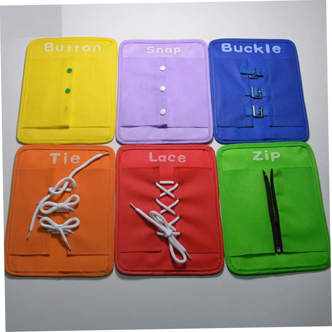 6 Pezzi per Bambini in Allacciatura Giocattoli Montessori Toys Cards Toys Montessori per Bambini