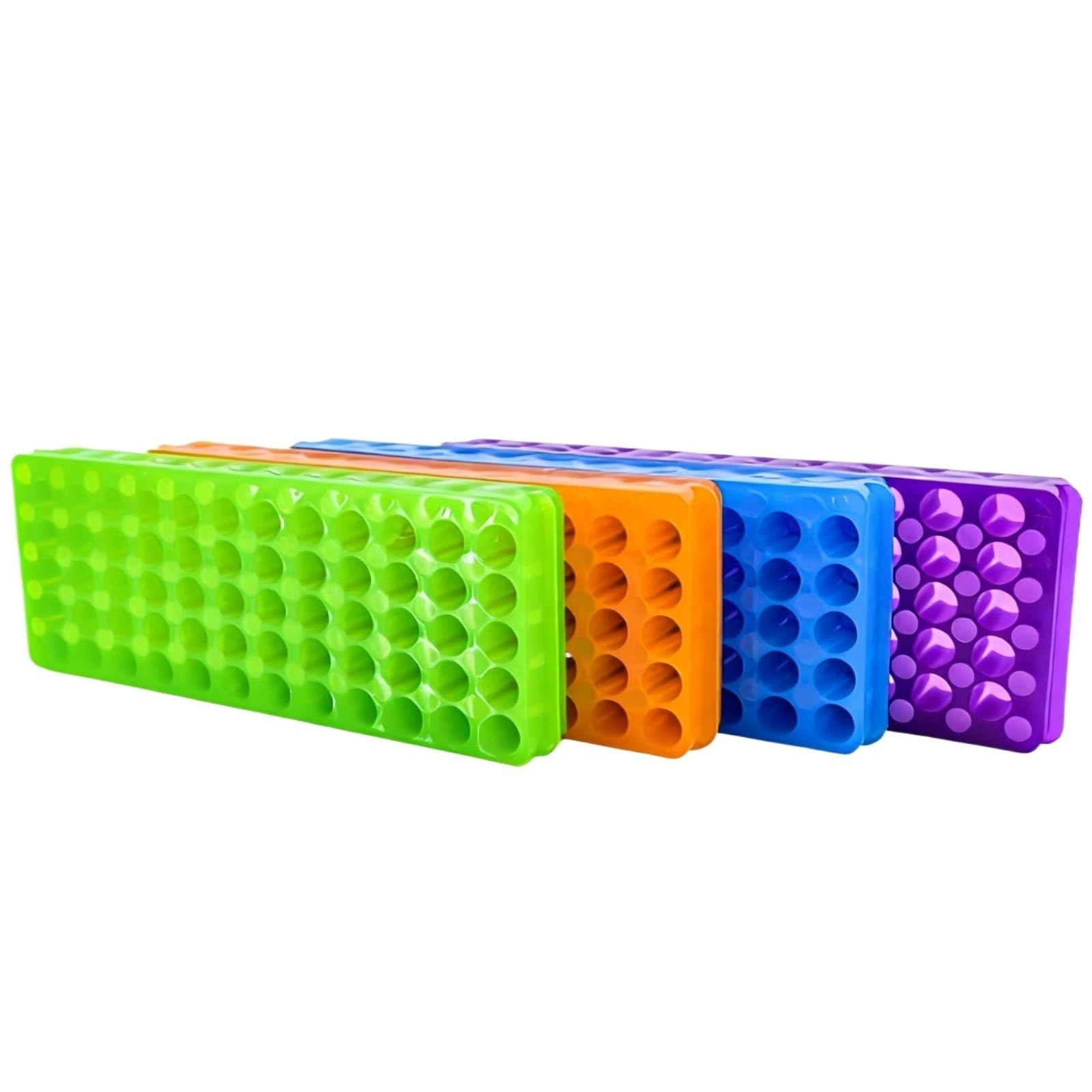 Gradilla De Tubo De Ensayo para Laboratorio Juego De 4 Gradillas For Tubos Ensayo Laboratorio, 60 Pocillos, Organizador Muestras