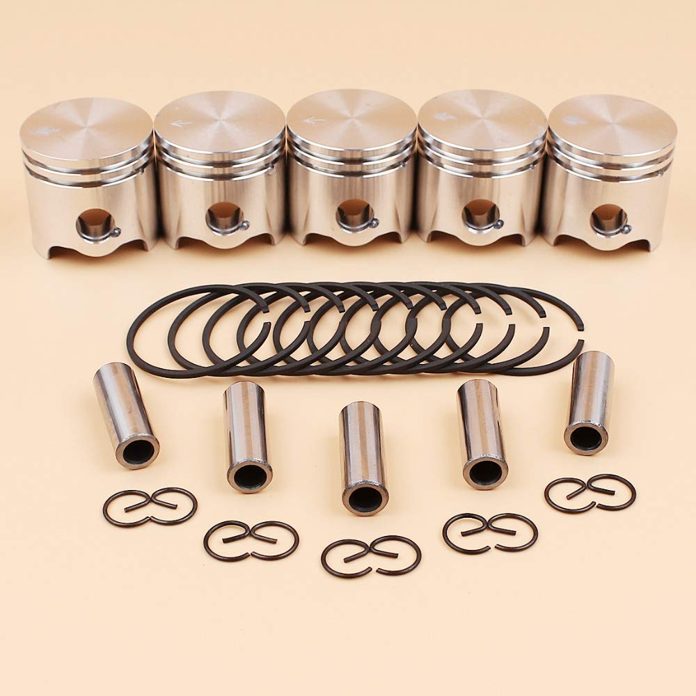 5 unids/lote 35mm Kit de anillos de pasador de pistón para STIHL FS120 FS120R FS300 BT121 FS 120300 desbrozadora recortadora de césped repuestos