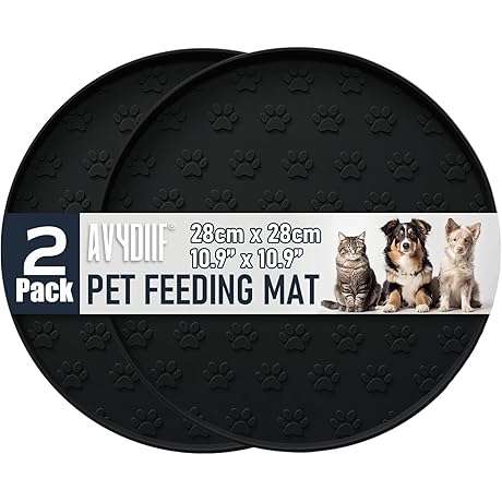 Round Pet Food Mat: No-Spill, Easy-Clean Dining for Your Furry Friend