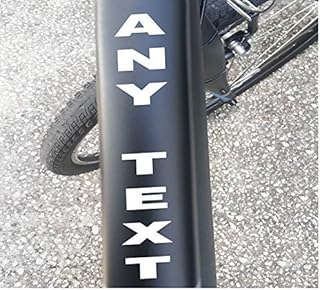 StickerLoaf Brand ANY TEXT CUSTOM PERSONALIZED Bicycle Down Tube Frame Fork Decal Sticker Cycling Cycle Bike Road Trail MTB Mountain Racing Race BMX Touring