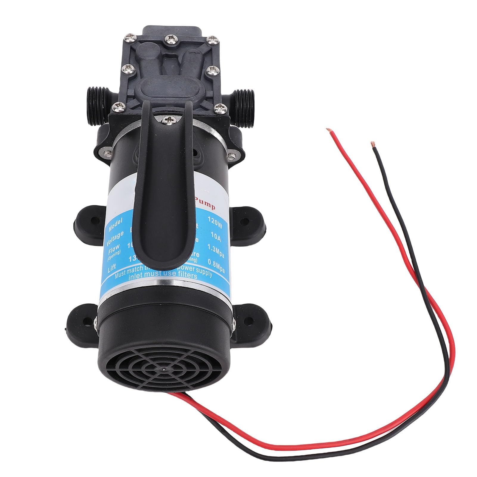 Yosoo Health Gear Elektryczna Pompa Membranowa, Konstrukcja ABS, Pompa Wspomagająca Ciśnienie Wody 45 PSI z głowicą 130 M do Samochodów Kempingowych i Użytku na Zewnątrz