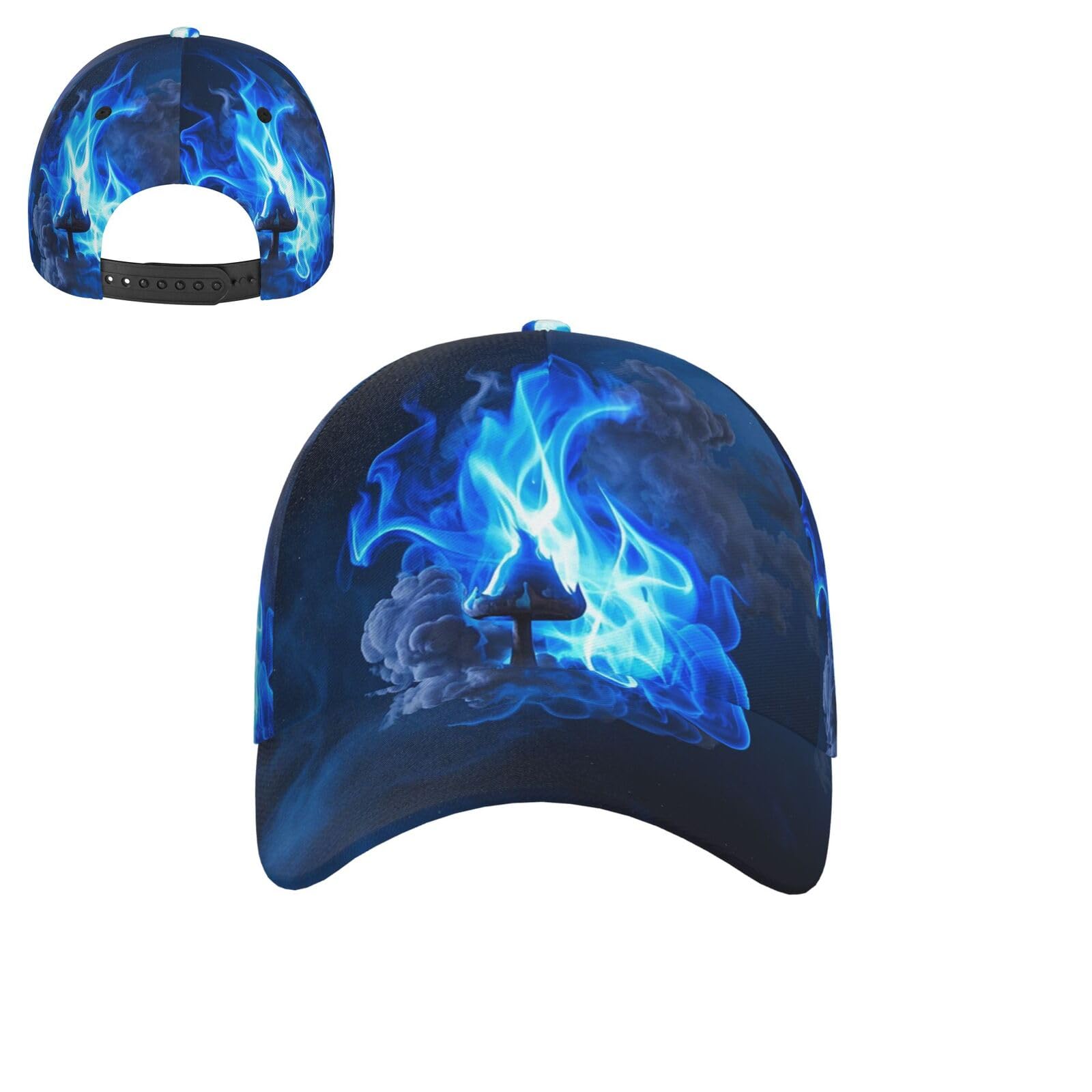 Oudrspo Unisex Blue Flame Baseball Cap Dad Hats For Men Cartoon Giraffe Hat Golf Adjustable Baseball Hats Trucker Hat