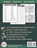 Flowers & Gardens Word Search for Adults & Seniors: Large Print, 50 Botanical Themed Puzzles + 50 Facts about Gardening & Plants, 1500 Words to Find