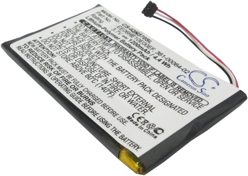 GPS, Li-Polymer Battery Navigation 1200 mAh/4.4 wh 3.7 V Suitable for Garmin