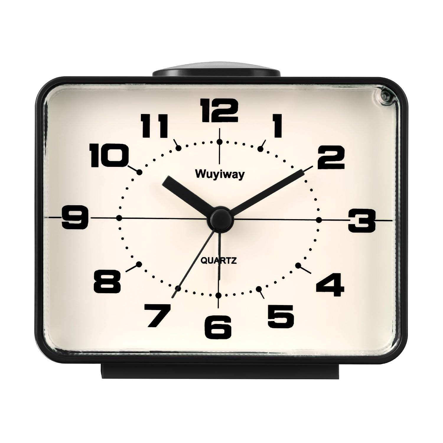 Wuyiway Retro Analog Alarm Clock Battery Operated 4 Vintage Decor for Bedroom Nightstand Bedside Desk Table Silent Lighted