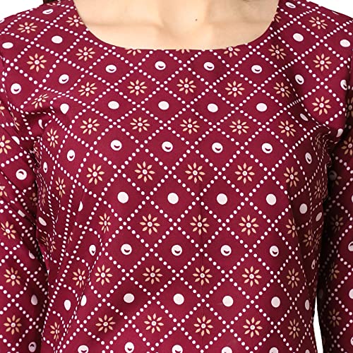 Image of Pinkmint Women's Crepe Floral Regular Kurta
