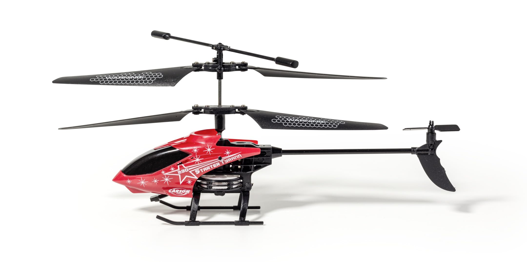 Carson 500507199 Starter Tyrann 230 IR 2CH 100% RTF czerwony – helikopter, dla początkujących, RC Heli, zdalnie sterowana zabawka