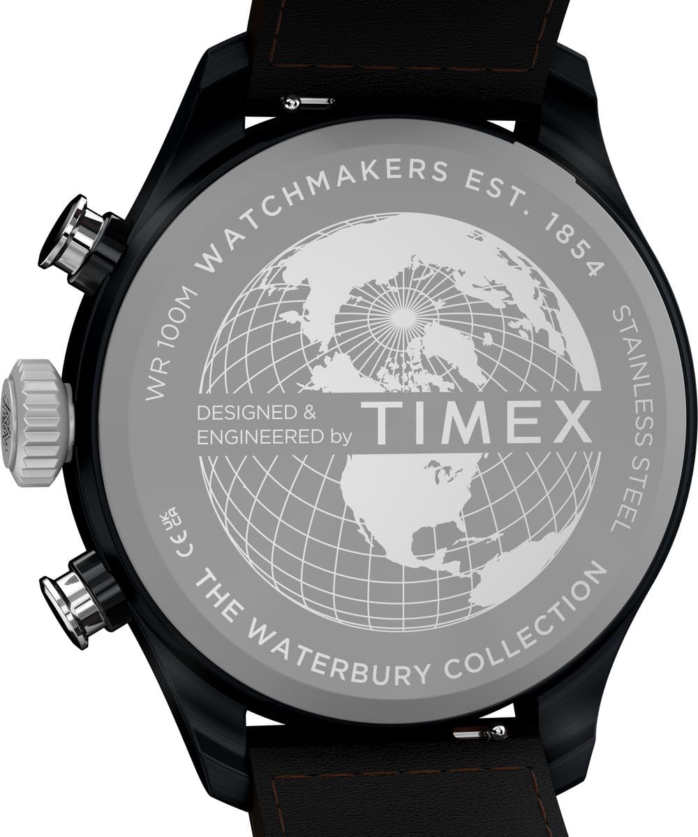 Timex Herren Multi Zifferblatt Quarz Armbanduhr Waterbury Ace Fly-Back
