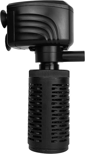 Craftsboys Fish Tank Filter, Silent Internal Aquarium Filter, Clean Water, Air Pump, Make Waves (4W-450L/H, Black)