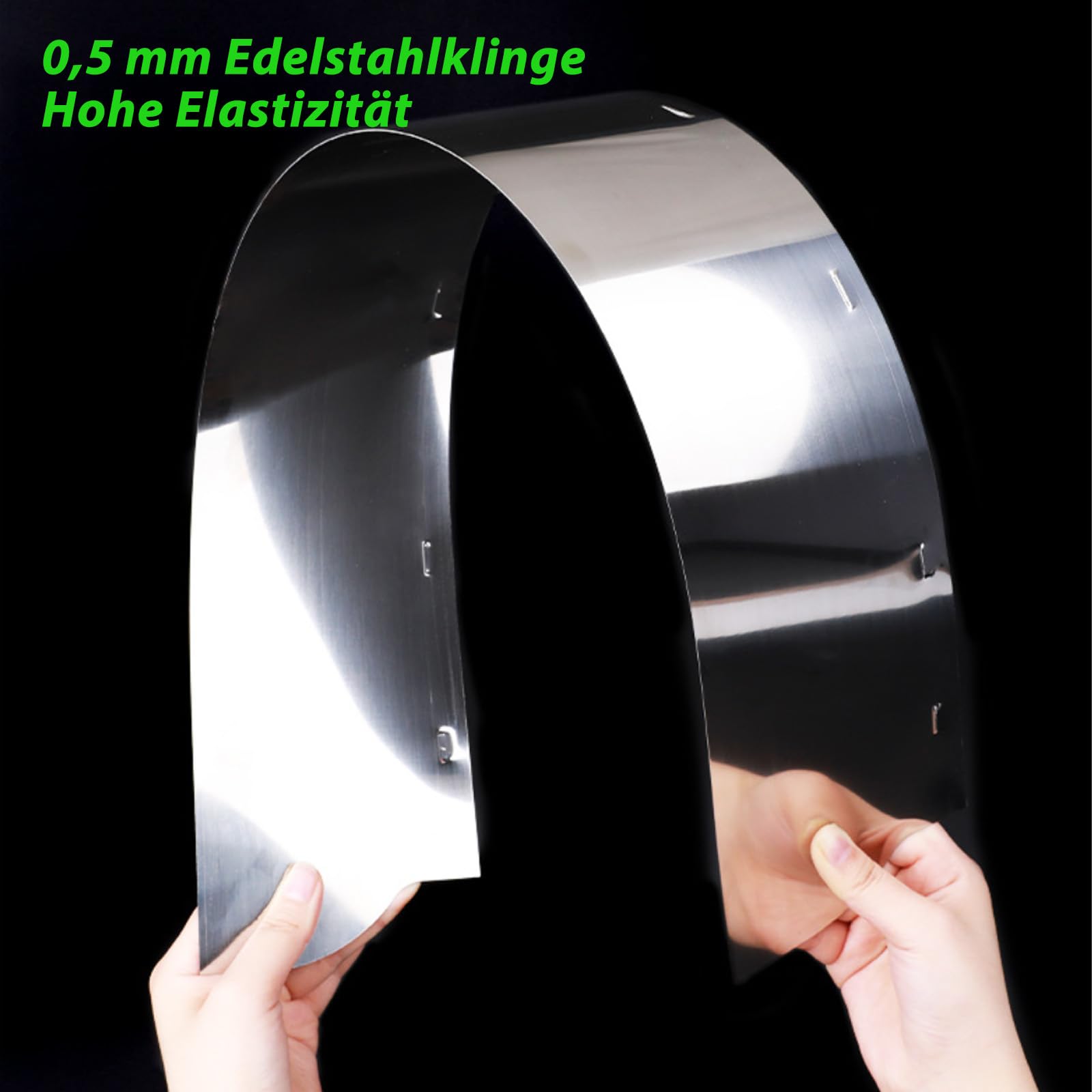 Flächenspachtel,Edelstahl 40cm+60cm+100cm Profispachtel für Wände & große Flächen, 0.5mm Klinge mit Z-Griff, glatte Verputzarbeiten, Renovierungswerkzeug, inkl. 3 Spachteln