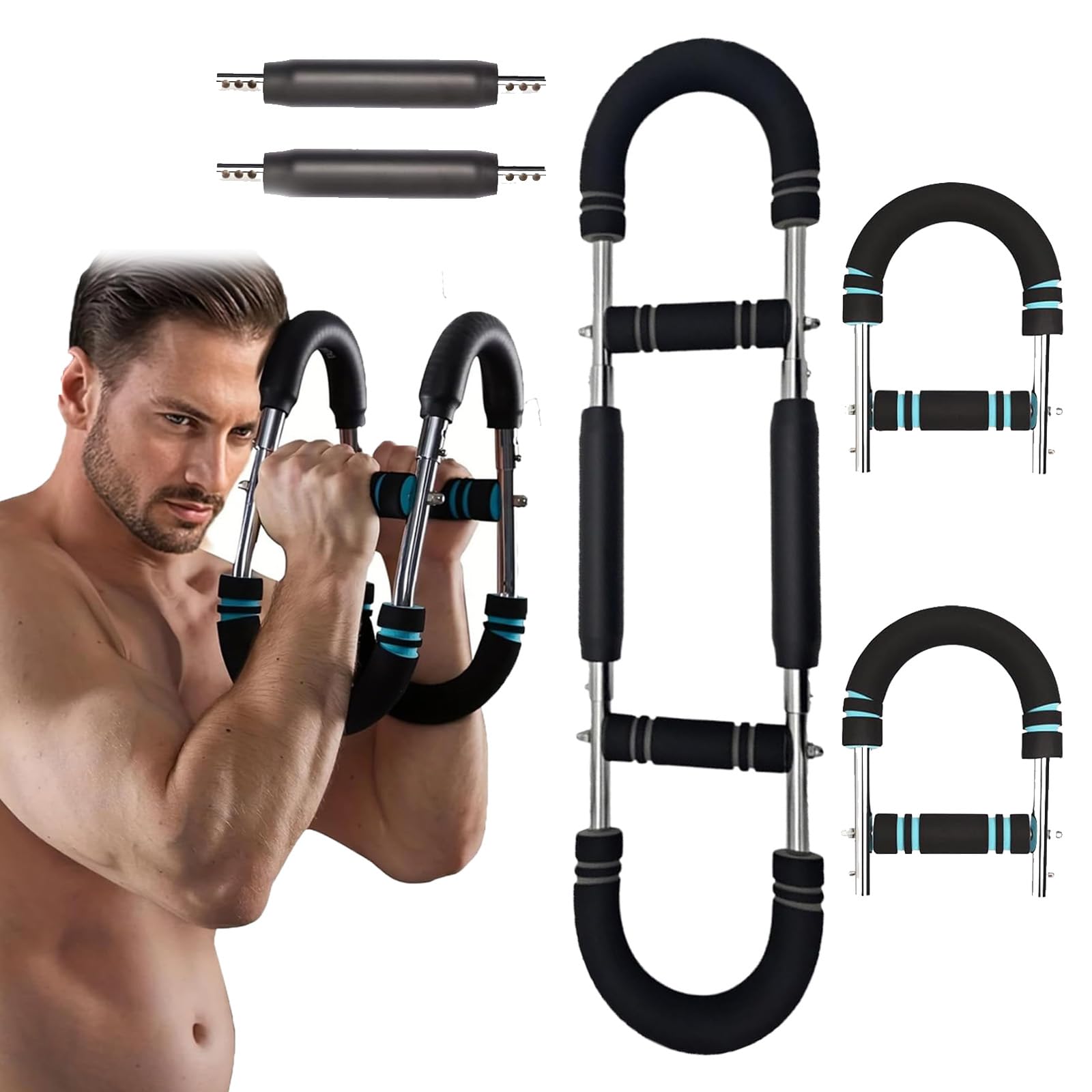 Mr. Sculpt Gorilla Bar, Attrezzo Regolabile 30-50 Kg, Per Allenamento Braccia, Petto E Corpo, Design Rimovibile Per Home Gym