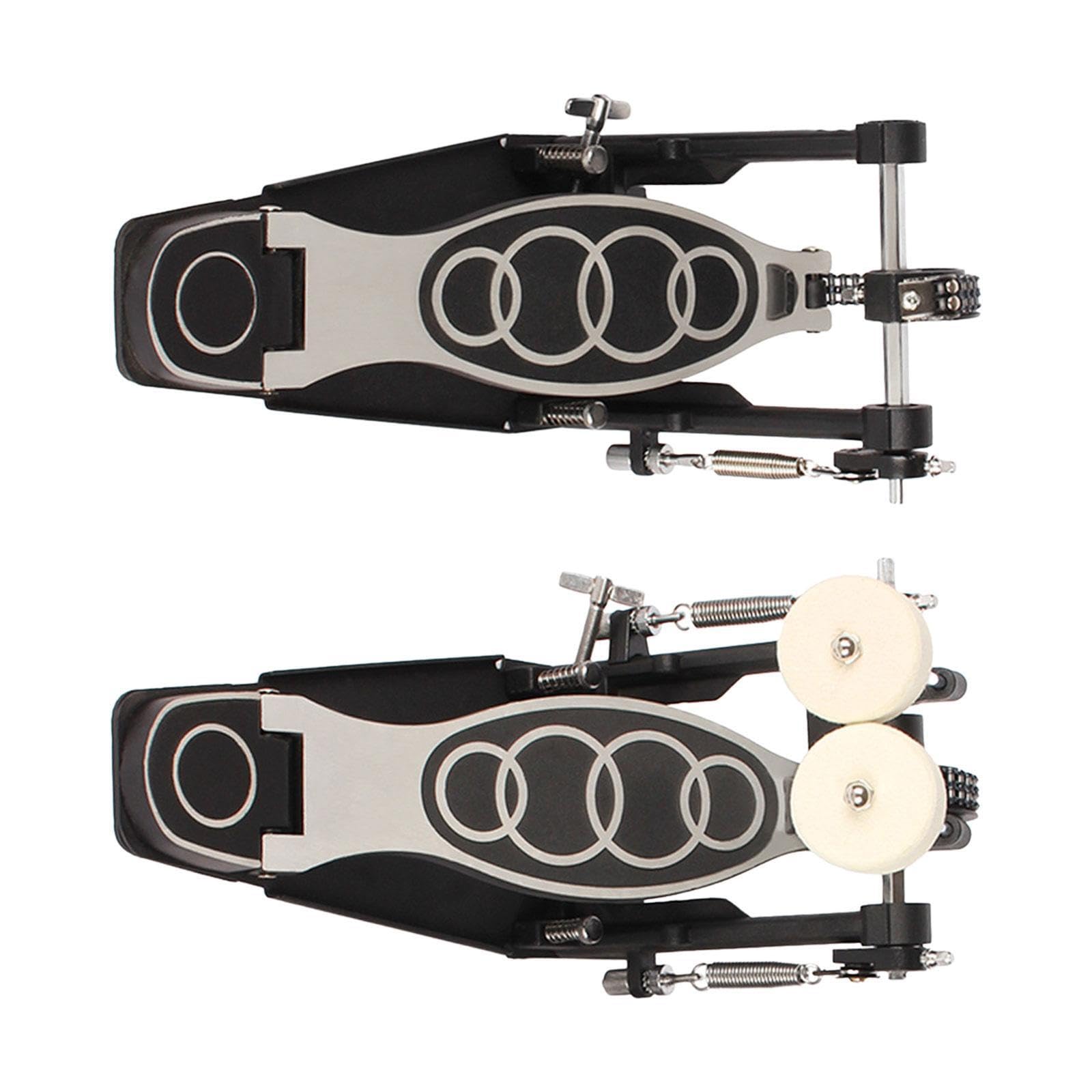 Pedal de bombo doble, eléctrico, de doble cadena, antideslizante, con funciones ajustables, ideal para bateristas. Instrumento de percusión.