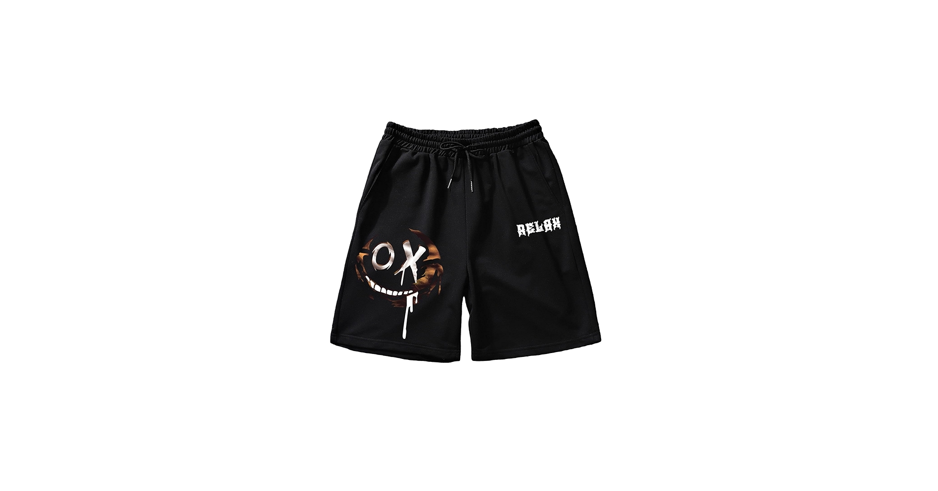 GORGLITTER Men's Etter Graphic Track Shorts Drawstring Waist