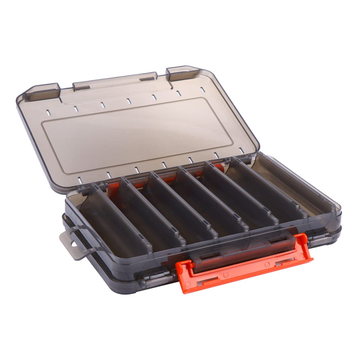 UPKOCH 1Pc Fishing Bait Storage Box Thickened Double Sided Design with Translucent Durable Material for Fishing Enthusiasts Lure Accessory Holder Black Buckle Color Color